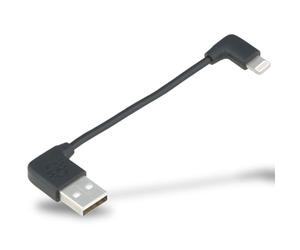 SKS GERMANY COMPIT Kabel pour iPhone Lightning, câble Recharge Court avec fiche coudée (Accessoire pour système COMPIT, pour recharger avec powerbank COM/Unit, Pratique et Discret) Taille Unique Noir
