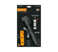 SKS GERMANY Set : Mini-pompe INFUSION TT, Multitool TOM 7, 3 démonte-pneus LEVERMEN, idéal pour les randonnées à vélo, compact et léger, pour tous les types de valves, max. 6 bar