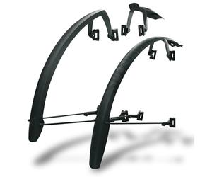 SKS GERMANY SPEEDROCKER SET Jeu de garde-boue avec entretoises, Accessoires pour vélo (protection de roue pour gravelbikes, cyclo-cross & vélos de course, double spoiler, profil d'extension)