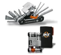 SKS GERMANY Tom Mini-Outil Multifonctions vélo (Mini-Outil Roue, en Acier Inoxydable/Aluminium, Nombreuses Fonctions d'outillage intégrées)