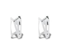 SKS GERMANY TOPCAGE Porte-bidon pour vélos (Porte-bidon pour vélos en Plastique très résistant et léger, butée réglable, Crochets d'arrêt Variables pour Un Blocage sûr), Blanc (Lot de 2)