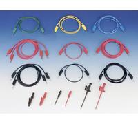 Set de cordons de mesure SKS Hirschmann 935980410 [Banane mâle 4 mm - Banane mâle 4 mm] 1.00 m noi