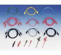 SKS Hirschmann 935980410 Set de cordons de mesure Banane mâle 4 mm Banane mâle 4 mm 1.00 m noir, rouge, bleu, jaune, vert 1 pc(s)