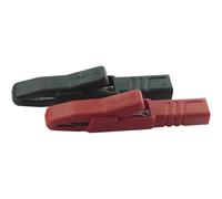 SKS Hirschmann AK 2 S Set Jeu de pinces crocodiles enfichable 4 mm CAT I noir, rouge
