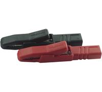 SKS Hirschmann AK 2 S Set Jeu de pinces crocodiles enfichable 4 mm Ohne Messkategorie noir, rouge