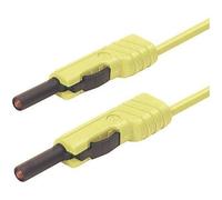 SKS Hirschmann MLB 25/1 V ge Cordon de mesure[Banane mâle 4 mm -Banane mâle 4 mm ] 0.25 m jaune