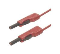 SKS Hirschmann MLB 25/1 V rt Cordon de mesure[Banane mâle 4 mm -Banane mâle 4 mm ] 0.25 m rouge