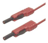 SKS Hirschmann MLB 25/1 V rt Cordon de mesure[Banane mâle 4 mm -Banane mâle 4 mm ] 0.25 m rouge
