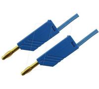 SKS Hirschmann MLN 100/2,5 BL Cordon de mesure[Banane mâle 4 mm -Banane mâle 4 mm ] 1 m bleu