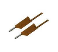SKS Hirschmann MLN 100/2,5 BR Cordon de mesure[Banane mâle 4 mm -Banane mâle 4 mm ] 1 m marron