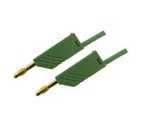 SKS Hirschmann MLN 100/2,5 GN Cordon de mesure[Banane mâle 4 mm -Banane mâle 4 mm ] 1 m vert