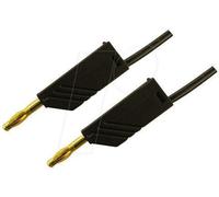 SKS Hirschmann MLN 100/2,5 SW Cordon de mesure[Banane mâle 4 mm -Banane mâle 4 mm ] 1 m noir