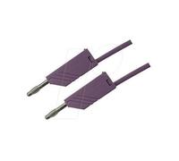 SKS Hirschmann MLN 100/2,5 VI Cordon de mesure[Banane mâle 4 mm -Banane mâle 4 mm ] 1 m violet