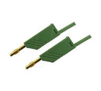 SKS Hirschmann MLN 200/2,5 GN Cordon de mesure[Banane mâle 4 mm -Banane mâle 4 mm ] 2 m vert