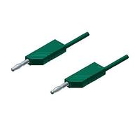 SKS Hirschmann MLN 200/2,5 GN Cordon de mesure[Banane mâle 4 mm -Banane mâle 4 mm ] 2 m vert