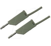 SKS Hirschmann MLN 200/2,5 GR Cordon de mesure[Banane mâle 4 mm -Banane mâle 4 mm ] 2 m gris