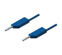 SKS Hirschmann MLN 25/2,5 BL Cordon de mesure[Banane mâle 4 mm -Banane mâle 4 mm ] 0.25 m bleu