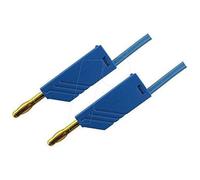 SKS Hirschmann MLN 25/2,5 BL Cordon de mesure[Banane mâle 4 mm -Banane mâle 4 mm ] 0.25 m bleu