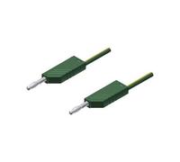 SKS Hirschmann MLN 25/2,5 Cordon de mesure[Banane mâle 4 mm -Banane mâle 4 mm ] 0.25 m jaune-vert