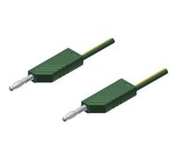SKS Hirschmann MLN 25/2,5 Cordon de mesure[Banane mâle 4 mm -Banane mâle 4 mm ] 0.25 m jaune-vert