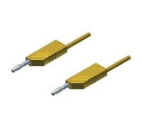 SKS Hirschmann MLN 25/2,5 GE Cordon de mesure[Banane mâle 4 mm -Banane mâle 4 mm ] 0.25 m jaune