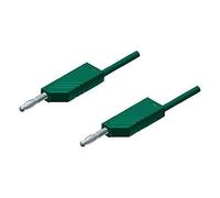 SKS Hirschmann MLN 25/2,5 GN Cordon de mesure[Banane mâle 4 mm -Banane mâle 4 mm ] 0.25 m vert