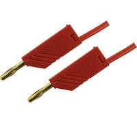 SKS Hirschmann MLN 25/2,5 RT Cordon de mesure[Banane mâle 4 mm -Banane mâle 4 mm ] 0.25 m rouge