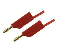 SKS Hirschmann MLN 25/2,5 RT Cordon de mesure[Banane mâle 4 mm -Banane mâle 4 mm ] 0.25 m rouge