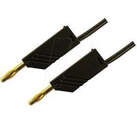 SKS Hirschmann MLN 25/2,5 SW Cordon de mesure[Banane mâle 4 mm -Banane mâle 4 mm ] 0.25 m noir