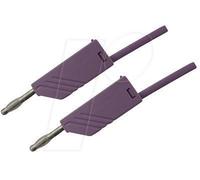 SKS Hirschmann MLN 25/2,5 VI Cordon de mesure[Banane mâle 4 mm -Banane mâle 4 mm ] 0.25 m violet