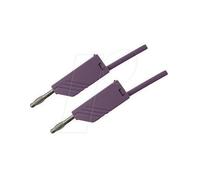 SKS Hirschmann MLN 25/2,5 VI Cordon de mesure[Banane mâle 4 mm -Banane mâle 4 mm ] 0.25 m violet