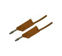 SKS Hirschmann MLN 50/2,5 BR Cordon de mesure[Banane mâle 4 mm -Banane mâle 4 mm ] 0.5 m marron