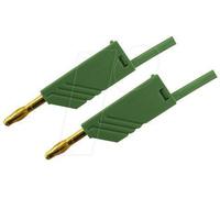 SKS Hirschmann MLN 50/2,5 GN Cordon de mesure[Banane mâle 4 mm -Banane mâle 4 mm ] 0.5 m vert