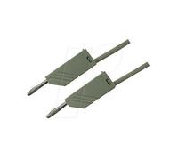 SKS Hirschmann MLN 50/2,5 GR Cordon de mesure[Banane mâle 4 mm -Banane mâle 4 mm ] 0.5 m gris