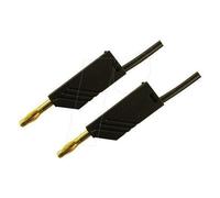 SKS Hirschmann MLN 50/2,5 SW Cordon de mesure[Banane mâle 4 mm -Banane mâle 4 mm ] 0.5 m noir