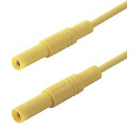 SKS Hirschmann MLS GG 100/1 ge Cordon de mesure de sécurité[Banane mâle 4 mm -Banane mâle 4 mm ] 1 m jaune