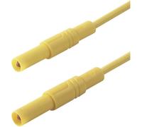 SKS Hirschmann MLS GG 100/1 ge Cordon de mesure de sécurité[Banane mâle 4 mm -Banane mâle 4 mm ] 1 m jaune