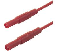 SKS Hirschmann MLS GG 100/1 rt Cordon de mesure de sécurité[Banane mâle 4 mm -Banane mâle 4 mm ] 1 m rouge