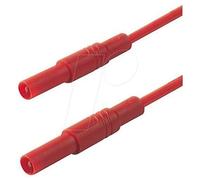 SKS Hirschmann MLS GG 200/1 rt Cordon de mesure de sécurité[Banane mâle 4 mm -Banane mâle 4 mm ] 2 m rouge