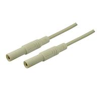 SKS Hirschmann MLS GG 200/2,5 Cordon de mesure de sécurité[Banane mâle 4 mm -Banane mâle 4 mm ] 2 m blanc