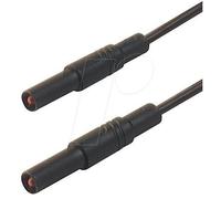 SKS Hirschmann MLS GG 50/2,5 sw Cordon de mesure de sécurité[Banane mâle 4 mm -Banane mâle 4 mm ] 0.5 m noir