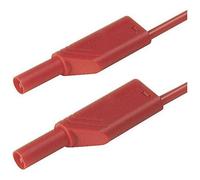 SKS Hirschmann MLS SIL WS 200/1 Cordon de mesure de sécurité[Banane mâle 4 mm -Banane mâle 4 mm ] 2 m rouge