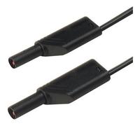 SKS Hirschmann MLS SIL WS 50/1 Cordon de mesure de sécurité[Banane mâle 4 mm -Banane mâle 4 mm ] 0.5 m noir