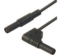 SKS Hirschmann MLS WG 200/2,5 sw Cordon de mesure de sécurité[Banane mâle 4 mm -Banane mâle 4 mm ] 2 m noir