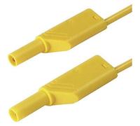 SKS Hirschmann MLS WS 100/1 ge Cordon de mesure de sécurité[Banane mâle 4 mm -Banane mâle 4 mm ] 1 m jaune