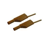 SKS Hirschmann MLS WS 100/2,5 Cordon de mesure de sécurité[Banane mâle 4 mm -Banane mâle 4 mm ] 1 m marron