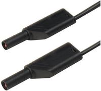 SKS Hirschmann MLS WS 200/1 sw Cordon de mesure de sécurité[Banane mâle 4 mm -Banane mâle 4 mm ] 2 m noir