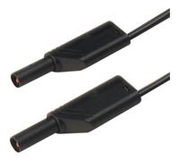 SKS Hirschmann MLS WS 200/2,5 sw Cordon de mesure de sécurité[Banane mâle 4 mm -Banane mâle 4 mm ] 2 m noir