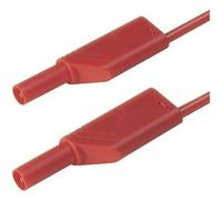 SKS Hirschmann MLS WS 25/1 rt Cordon de mesure de sécurité[Banane mâle 4 mm -Banane mâle 4 mm ] 0.25 m rouge