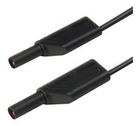 SKS Hirschmann MLS WS 25/1 sw Cordon de mesure de sécurité[Banane mâle 4 mm -Banane mâle 4 mm ] 0.25 m noir